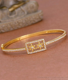 Sparkling White Stone Gold Imitation Bracelet Design Online BRAC1022