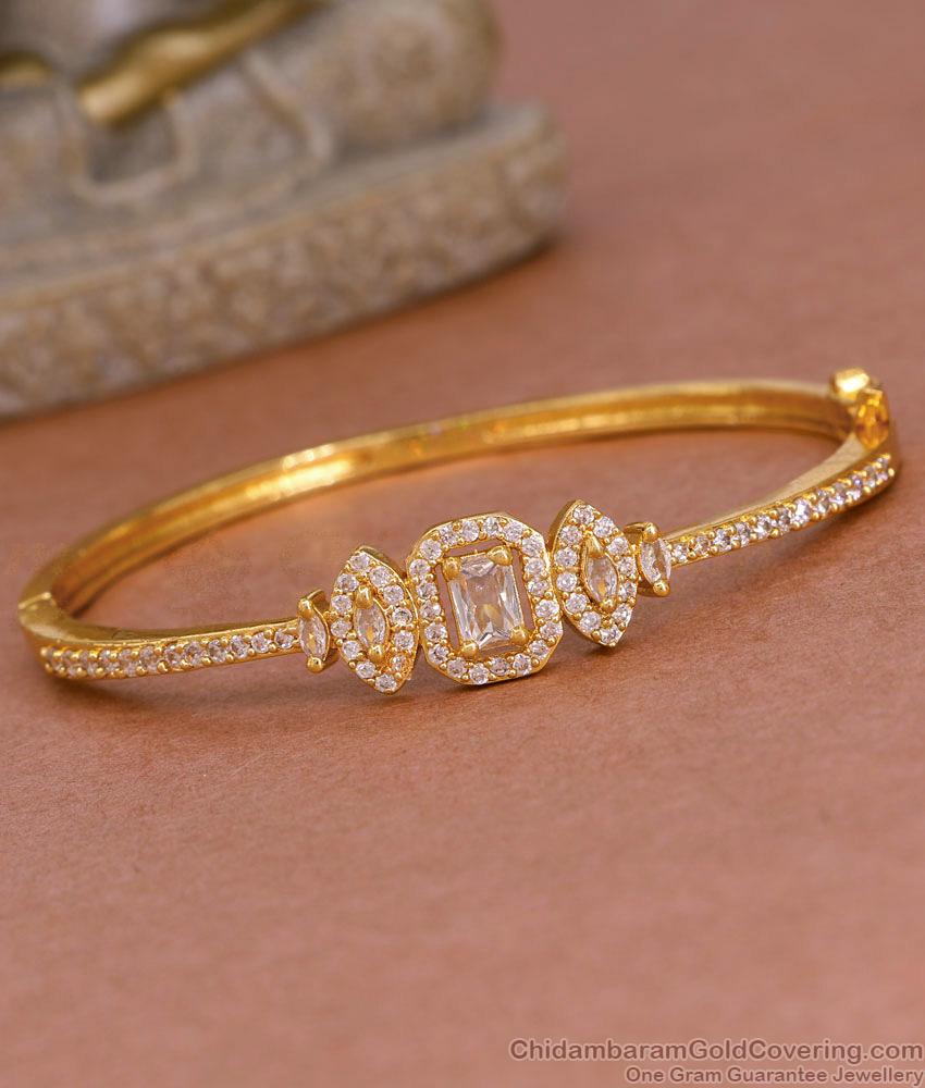 Buy Affordable 1 Gram Gold Bracelet With White Stone Online BRAC1023 Buy Affordable 1 Gram Gold Bracelet With White Stone Online BRAC1023