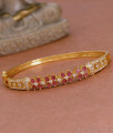Stylish Party Wear Ruby White Stone Gold Bracelet Designs BRAC1024 Stylish Party Wear Ruby White Stone Gold Bracelet Designs BRAC1024