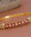 Stylish Party Wear Ruby White Stone Gold Bracelet Designs BRAC1024 Stylish Party Wear Ruby White Stone Gold Bracelet Designs BRAC1024