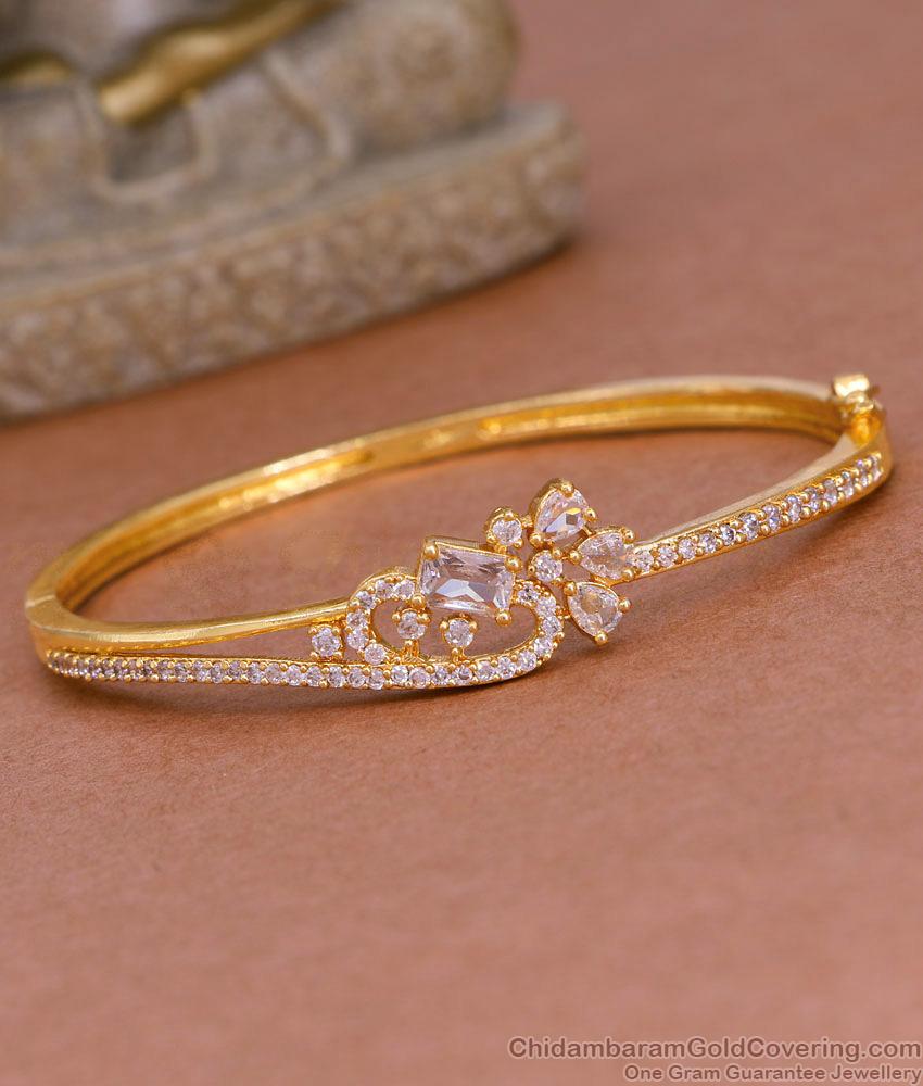 Luxurious Look Uncut Diamond Gold Bracelet Floral Design BRAC1025 Luxurious Look Uncut Diamond Gold Bracelet Floral Design BRAC1025