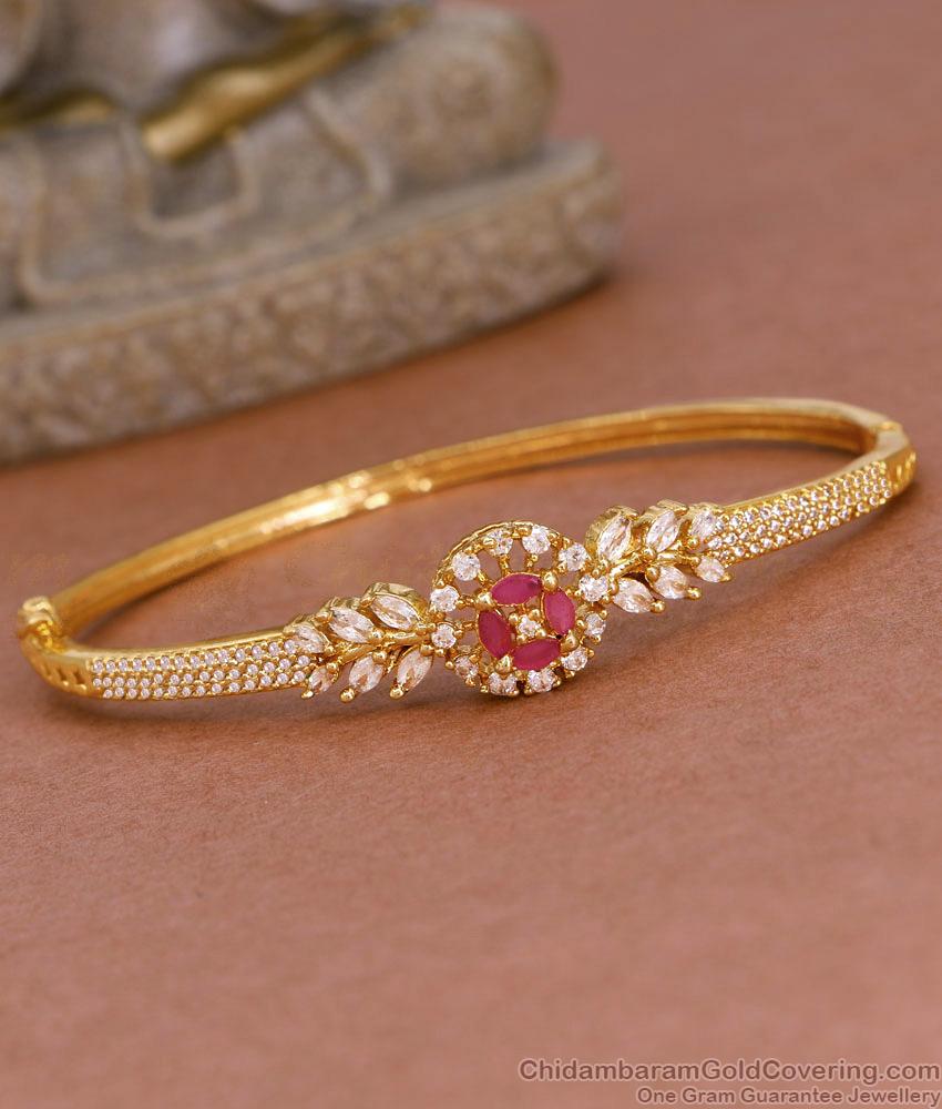 High Quality Kada Pattern Gold Imitation Stone Bracelet For Women BRAC1026 High Quality Kada Pattern Gold Imitation Stone Bracelet For Women BRAC1026