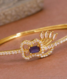 Trendy Real Gold Design Amethyst Stone Gold Bracelet Online BRAC1029 Trendy Real Gold Design Amethyst Stone Gold Bracelet Online BRAC1029