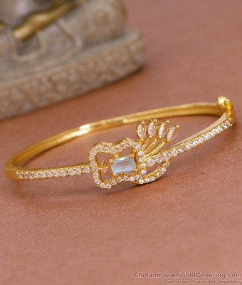 Buy Light Blue Stone Gold Plated Bracelet For Girls BRAC1030