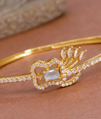 Buy Light Blue Stone Gold Plated Bracelet For Girls BRAC1030