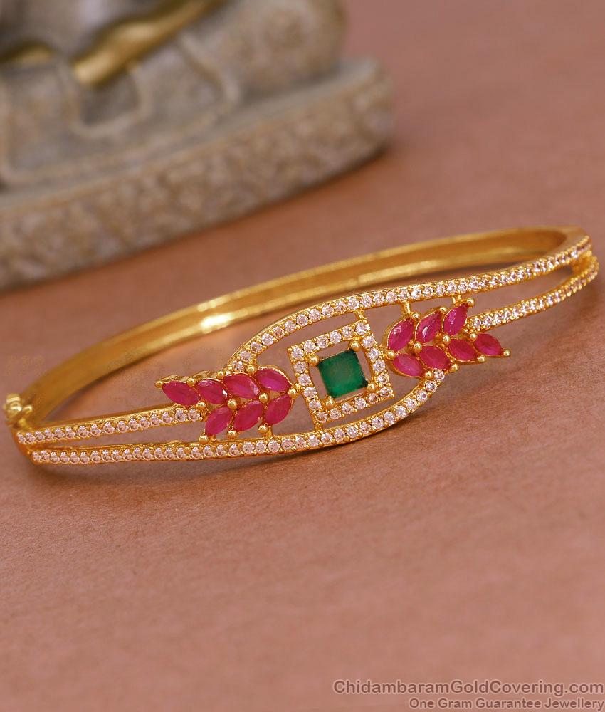 Grand Look Multi Stone Gold Imitation Bracelet For Wedding BRAC1033 Grand Look Multi Stone Gold Imitation Bracelet For Wedding BRAC1033