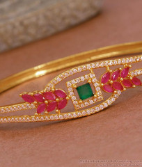 Grand Look Multi Stone Gold Imitation Bracelet For Wedding BRAC1033