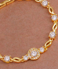 Buy Sparkling White Stone Gold Bracelet For Women Online BRAC1036 Buy Sparkling White Stone Gold Bracelet For Women Online BRAC1036
