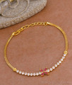 Stylish Ruby Stone Floral Design Gold Bracelet For Women BRAC1041 Stylish Ruby Stone Floral Design Gold Bracelet For Women BRAC1041