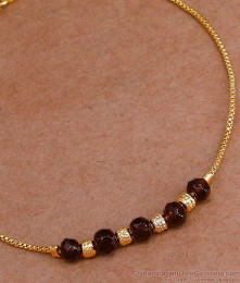 Traditional Dark Red Beads Thin Bracelet Collections Online BRAC1044