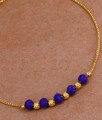 Trendy Gold Imitation Light Weight Bracelet Design With Blue Beads BRAC1045 Trendy Gold Imitation Light Weight Bracelet Design With Blue Beads BRAC1045