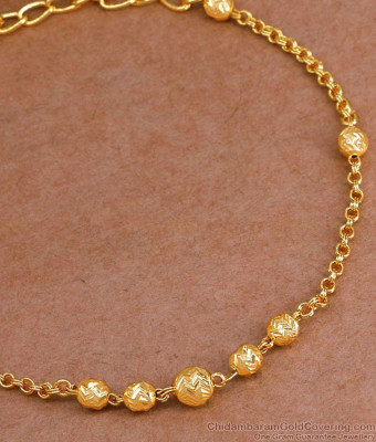 Latest Plain Golden Beads Bracelet Fancy Jewelry Collection BRAC1047
