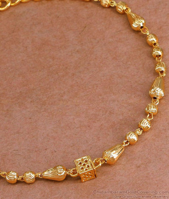 Attractive Beads Design Gold Plated Bracelet Design Without Stone BRAC1048