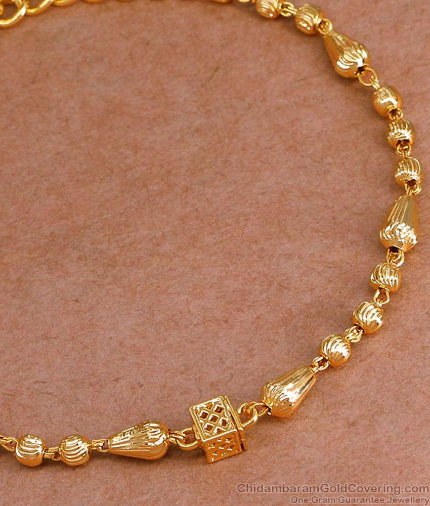 Attractive Beads Design Gold Plated Bracelet Design Without Stone BRAC1048 Attractive Beads Design Gold Plated Bracelet Design Without Stone BRAC1048