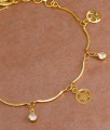Hanging Star Design Gold Imitation Bracelet Collections With Stone BRAC1050