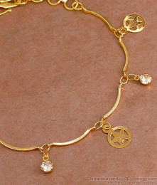 Hanging Star Design Gold Imitation Bracelet Collections With Stone BRAC1050