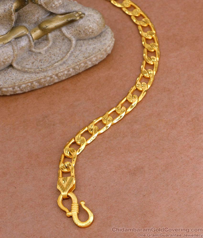 Regular Use Two Gram Gold Bracelet Design For Men BRAC1055 Regular Use Two Gram Gold Bracelet Design For Men BRAC1055