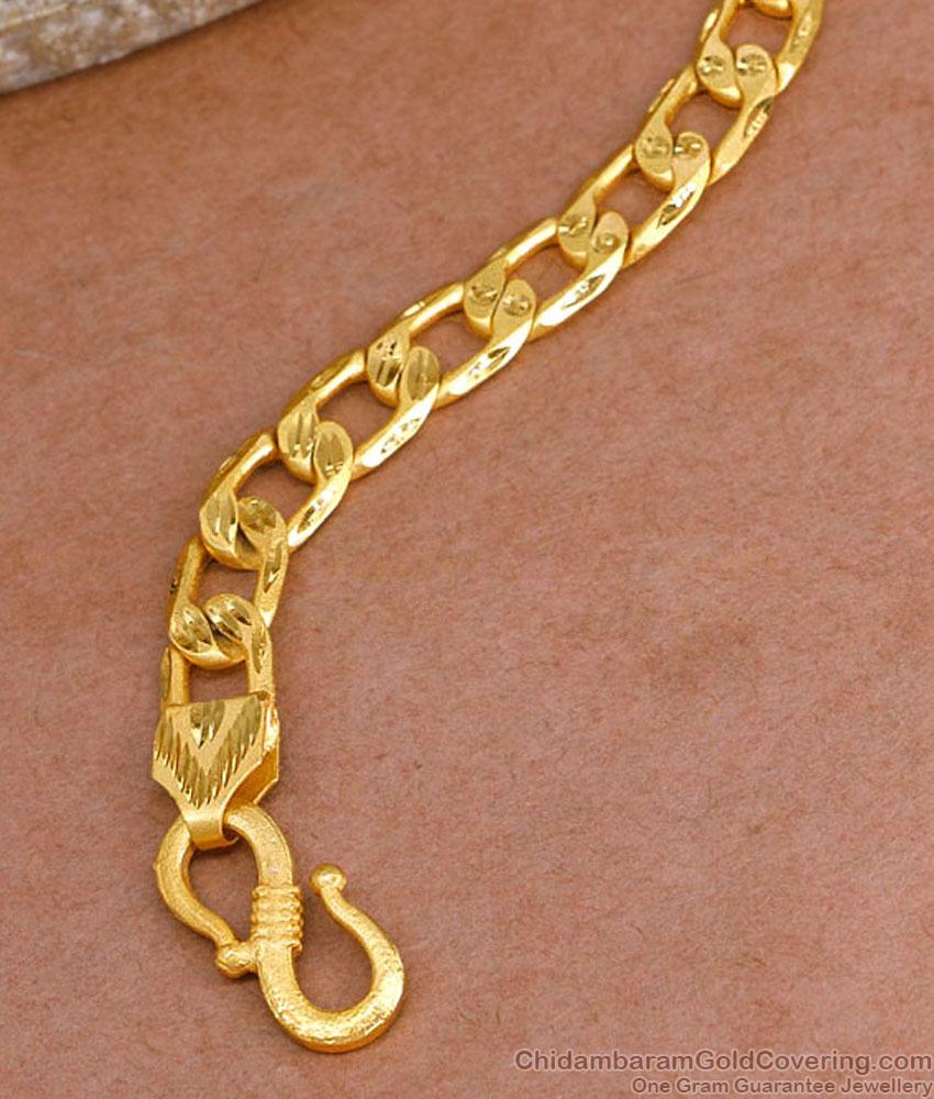 Regular Use Two Gram Gold Bracelet Design For Men BRAC1055 Regular Use Two Gram Gold Bracelet Design For Men BRAC1055
