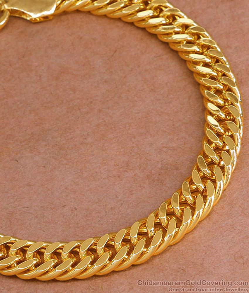 Plain Gold Plated Thick Mens Bracelet Design Shop Online BRAC1058 Plain Gold Plated Thick Mens Bracelet Design Shop Online BRAC1058