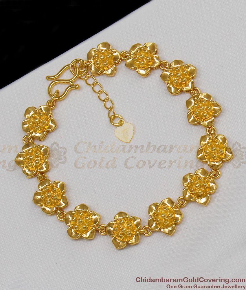 Beautiful Full Flower Model Gold Imitation Bracelet For Marriage Functions BRAC106 Beautiful Full Flower Model Gold Imitation Bracelet For Marriage Functions BRAC106