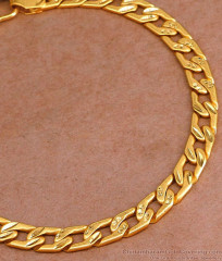 Real Gold Tone Fancy Bracelet Design For Men 2 Gram Gold Jewelry BRAC1060