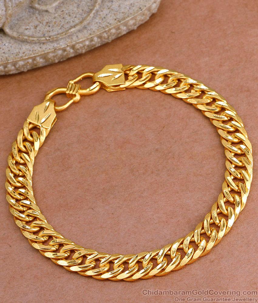 Premium Quality Two Gram Gold Mens Bracelet Collections Online BRAC1066 Premium Quality Two Gram Gold Mens Bracelet Collections Online BRAC1066