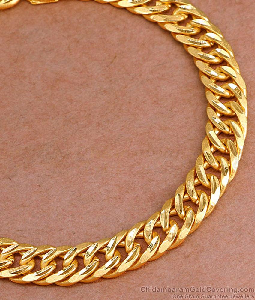 Premium Quality Two Gram Gold Mens Bracelet Collections Online BRAC1066 Premium Quality Two Gram Gold Mens Bracelet Collections Online BRAC1066