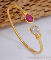 Adjustable Ruby White Stone Impon Bracelet Collection Shop Online BRAC1071 Adjustable Ruby White Stone Impon Bracelet Collection Shop Online BRAC1071