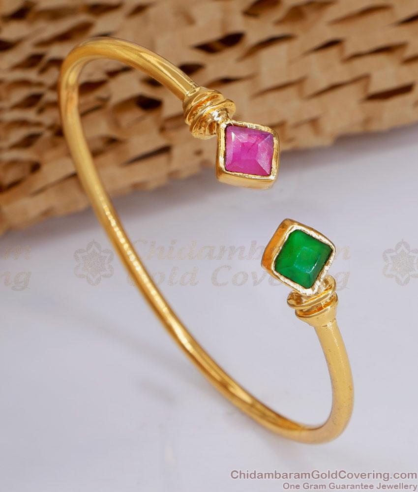 High Quality Impon Ruby Green Stone Adjustable Bracelet 5 Metal Jewelry BRAC1073