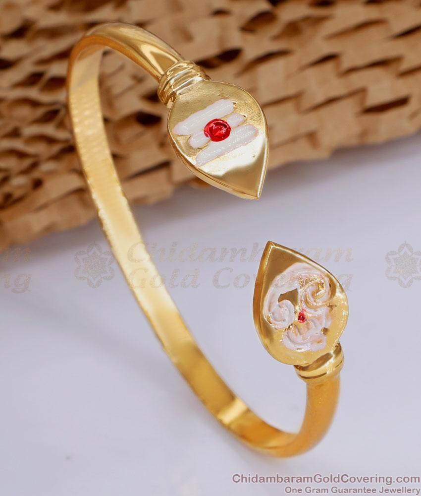 New Arrival Five Metal Impon Om Vel Kaapu Design Shop Online BRAC1074 New Arrival Five Metal Impon Om Vel Kaapu Design Shop Online BRAC1074
