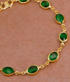 New Model Gold Imitation Emerald Stone Bracelet At Affordable Price BRAC1076