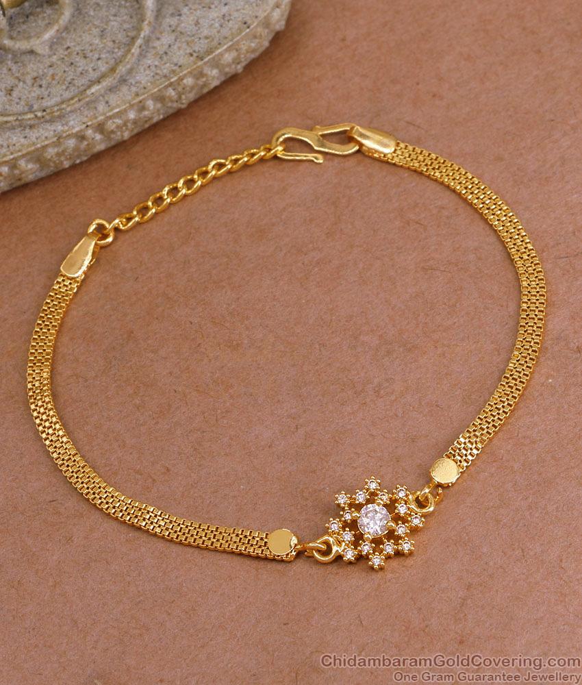 High Quality One Gram Gold Floral Stone Bracelet Shop Online BRAC1079 High Quality One Gram Gold Floral Stone Bracelet Shop Online BRAC1079