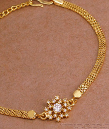 High Quality One Gram Gold Floral Stone Bracelet Shop Online BRAC1079