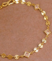 Stylish Ad Baby Pink Stone Gold Plated Chain Bracelet For Women Fashion BRAC1082
