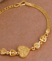 Latest One Gram Gold Heart Bracelet Bridal Collections For Women BRAC1085