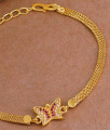 Ruby White Stone Gold Imitation Bracelet Butterfly Design BRAC1088