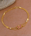 Trendy Chain Type Gold Imitation Bracelet Butterfly Design BRAC1089