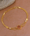 Buy One Gram Gold Ruby Stone Bracelet At Affordable Price BRAC1091