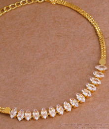 Stunning White Stone Gold Imitation Bracelet Light Weight Design BRAC1092 Stunning White Stone Gold Imitation Bracelet Light Weight Design BRAC1092