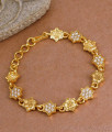 High Quality Micro Gold Polish Floral Bracelet Design Online BRAC1095