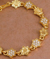High Quality Micro Gold Polish Floral Bracelet Design Online BRAC1095