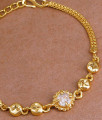 Real Gold Design Single White Stone Bracelet For Daily Wear BRAC1098
