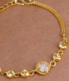 Real Gold Design Single White Stone Bracelet For Daily Wear BRAC1098 Real Gold Design Single White Stone Bracelet For Daily Wear BRAC1098