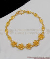 Five Flower Modern Design Gold Plated Bracelet For Girls Trendy Jewels BRAC110