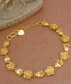 Adorable Rose With Heart Dollar Trendy Gold Tone Bracelet For Regular Use BRAC111