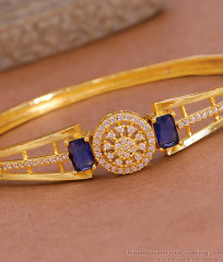 Elegant Bridal Wear Gold Covering Kada Bracelet With Stone BRAC1114