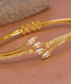 Double Design Gold Imitation Kada Bracelet With Ad Stone BRAC1115