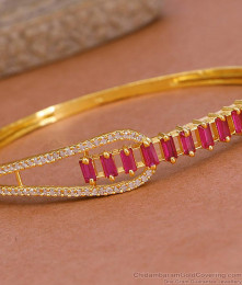 Stunning Ruby Stone Gold Imitation Bracelet Kada Design Online BRAC1116 Stunning Ruby Stone Gold Imitation Bracelet Kada Design Online BRAC1116