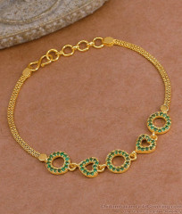 Stylish Green Stone Heart Charm Gold Imitation Bracelet Shop Online BRAC1132 Stylish Green Stone Heart Charm Gold Imitation Bracelet Shop Online BRAC1132