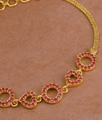 Stunning Ruby Stone Gold Imitation Bracelet Party Wear Collections BRAC1133 Stunning Ruby Stone Gold Imitation Bracelet Party Wear Collections BRAC1133